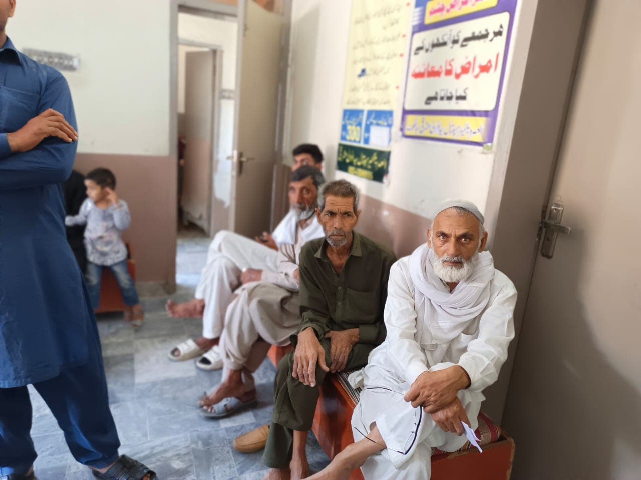 Patients in the waiting area